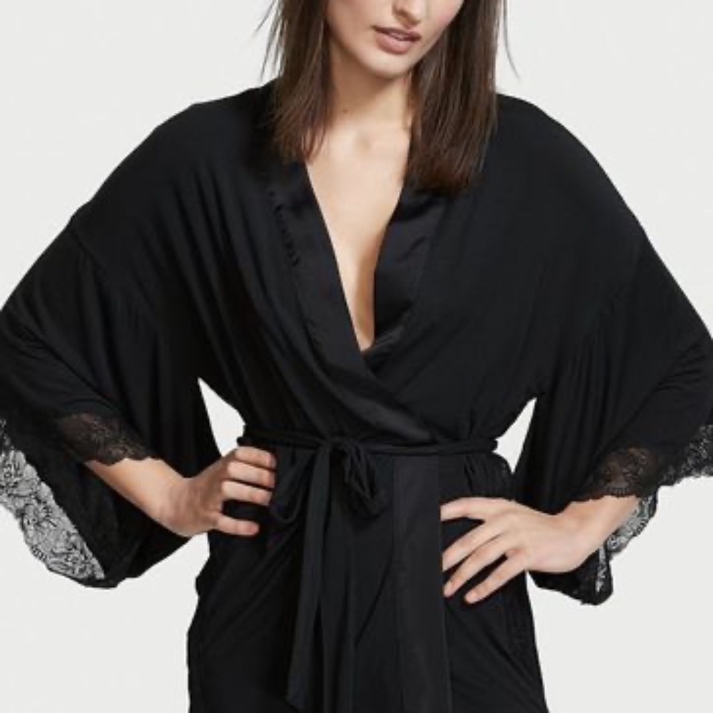 Victoria’s Secret Modal Lace-Trim Robe